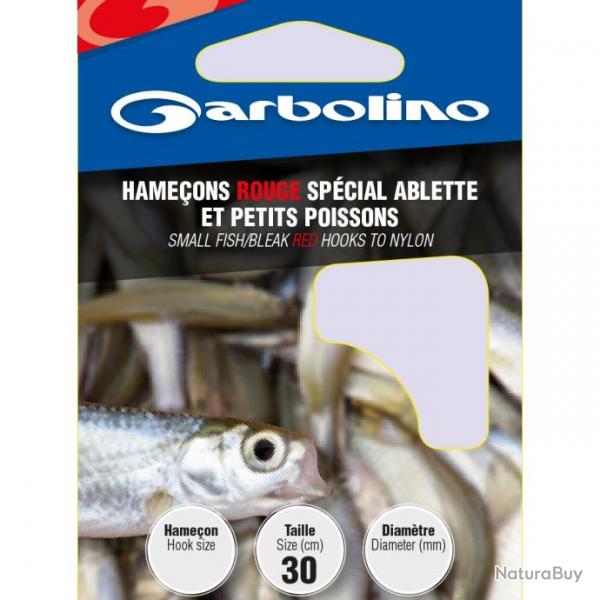 Hamecons Montes Garbolino Rouge Special Ablette Et Petits Poissons N18 10/100