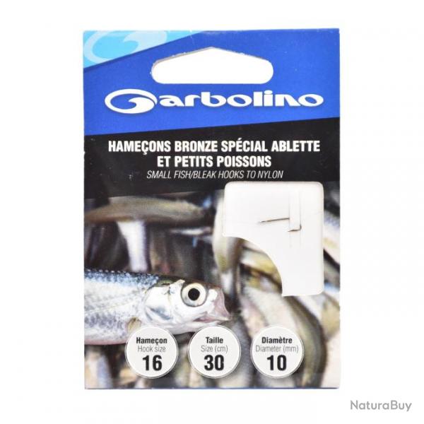 Hamecons Montes Garbolino Bronze Special Ablette Et Petits Poissons N18 8/100