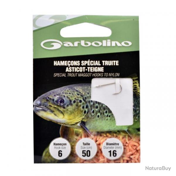 Hamecons Montes Garbolino Special Truite Asticots Teignes N6 16/100