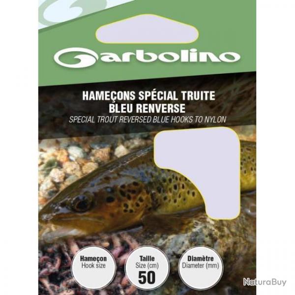 Hamecons Montes Garbolino Special Truite Bleu Renverse N6 20/100