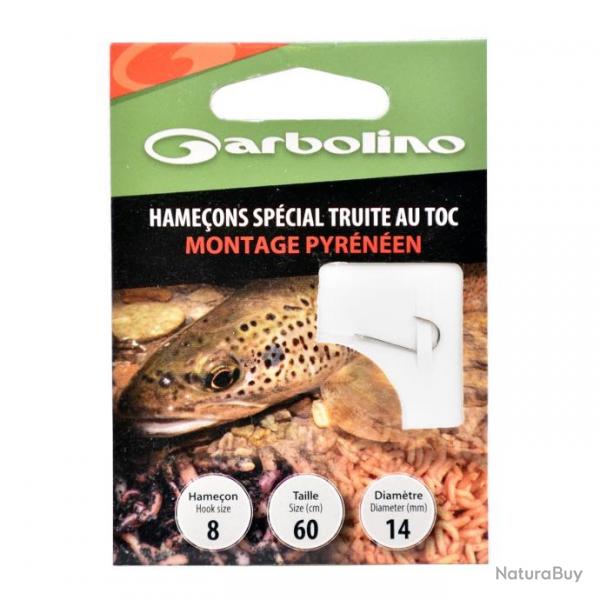 Hamecons Montes Garbolino Special Truite / Montage Pyreneen N8 14/100