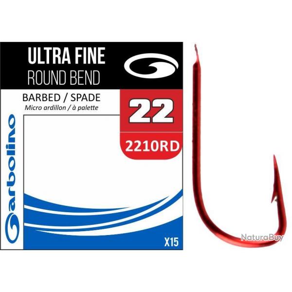 Hamecon Garbolino Non Montes / Ultra Fine Red Round Bend / 2210Rd N20