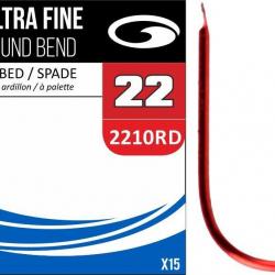 Hamecon Garbolino Non Montes / Ultra Fine Red Round Bend / 2210Rd N°22