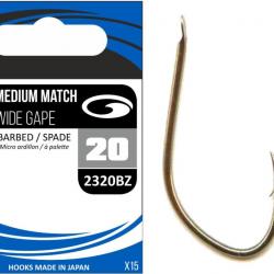 Hamecon Garbolino Non Montes / Medium Match Wide Gape / 2320Bz N°20