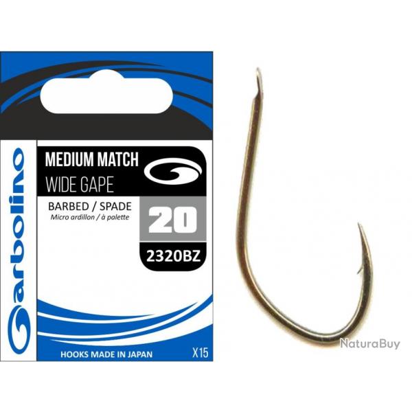 Hamecon Garbolino Non Montes / Medium Match Wide Gape / 2320Bz N20