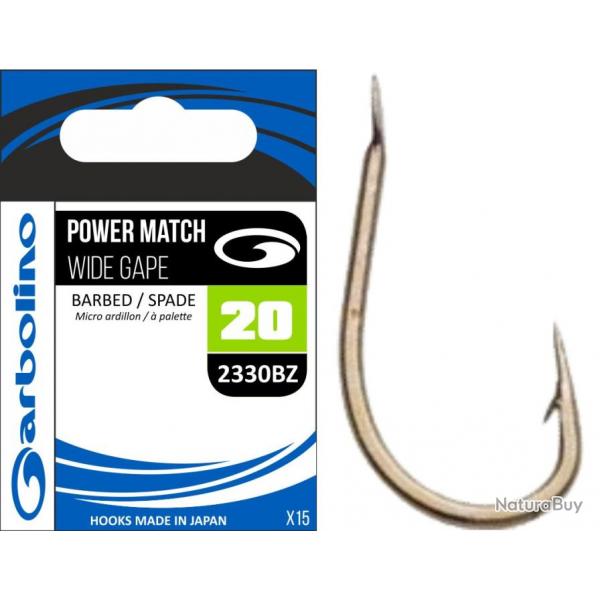 Hamecon Garbolino Non Montes / Power Match Wide Gape / 2330Bz N12