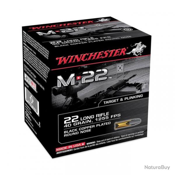 CARTOUCHES WINCHESTER M22 CAL 22LR 40GR LRN X400