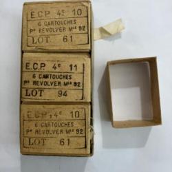 3 boîtes vides anciennes munitions pour 1892