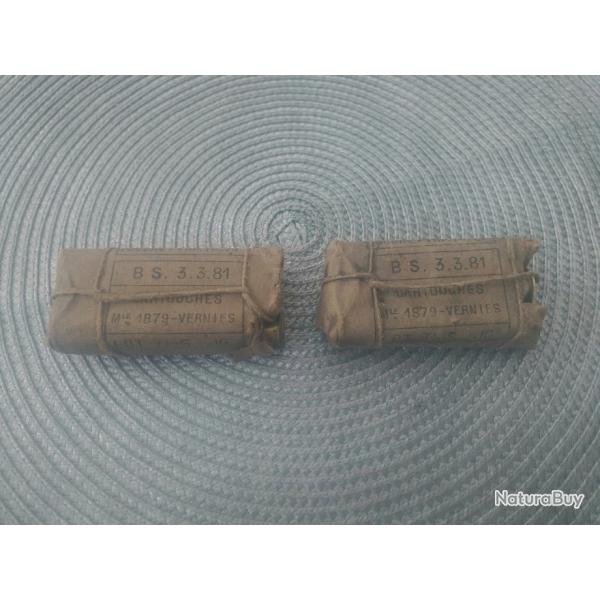 2 paquet de munitions 11mm gras anne 1881 d poque