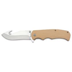 COUTEAU PLIANT SKINNER A DEPECER BOIS LAME 8.70CM 18718