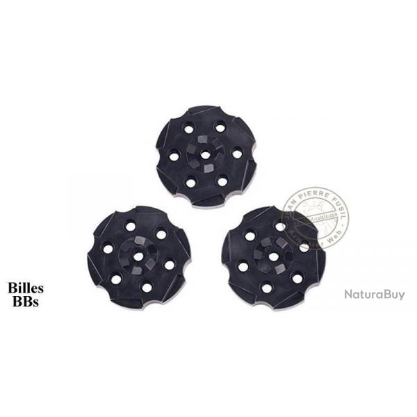 CROSMAN - Lot de 3 barillets pour revolver CO2 VIGILANTE 4,5mm BB