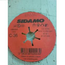 Disque Sidamo semi-flexible SIDAFLEX D.125x22,23 C Grain 36 carbure