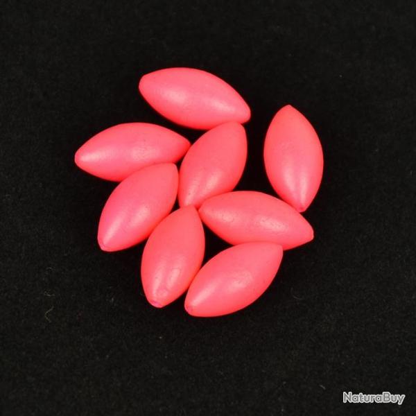 Perles Flottantes Sunset Ovales Fluo Rose x20 7x15MM