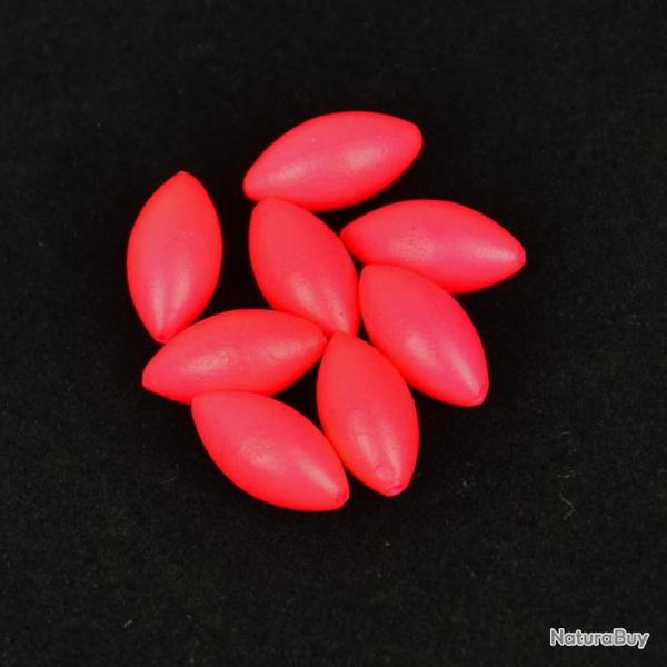 Perles Flottantes Sunset Ovales Fluo Rouge x20 7x15MM