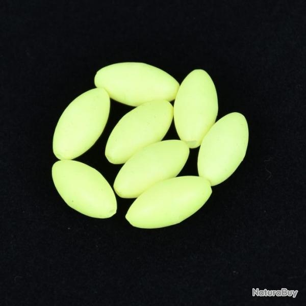 Perles Flottantes Sunset Ovales Phospho Vert x20 7x15MM