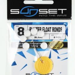 Perle + Stop Float Sunset Blister Float Ronds Blanc 8MM