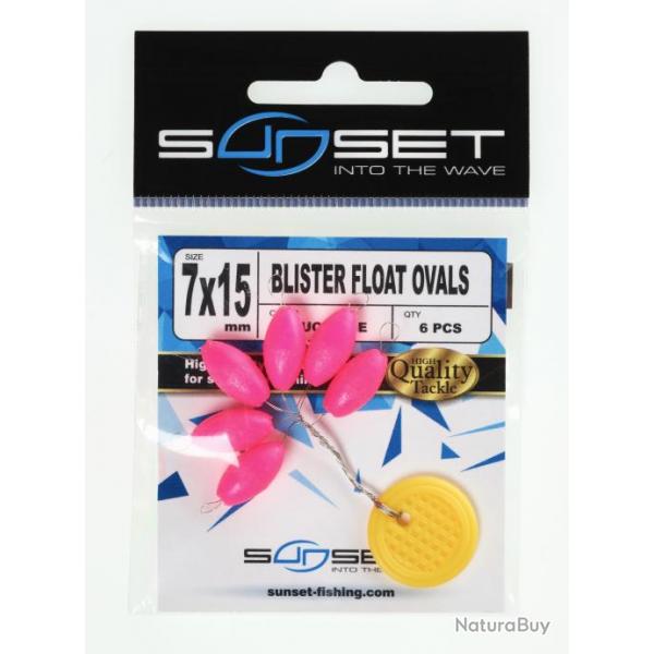 Perle + Stop Float Sunset Blister Float Ronds Rose 8MM