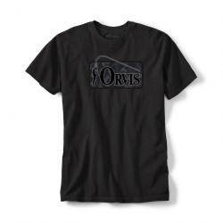 T Shirt Orvis Bent Rod Badge Tee Black