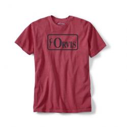 T Shirt Orvis Bent Rod Badge Tee Cardinal