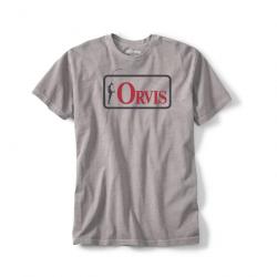 T Shirt Orvis Bent Rod Badge Tee Heather Grey