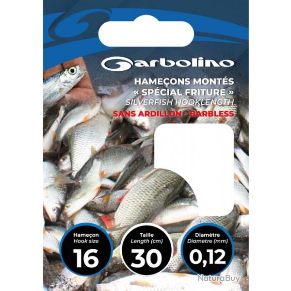 Hamecons Montes Garbolino Special Friture - Sans Ardillon N16 12/100