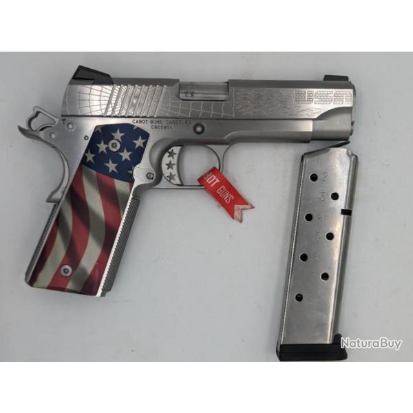 PISTOLET CABOT GUNS 1911 AMERICAN JOE COMMANDER INOX  45 ACP