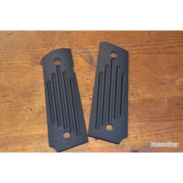 Plaquettes pour 1911 VZ Grips modle 320 Grooved Black