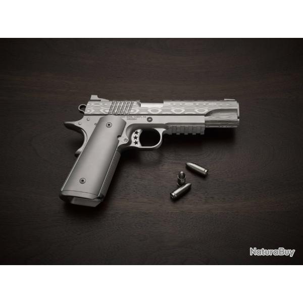 PISTOLET CABOT GUNS 1911 SERINITY DAMAS INOX  45 ACP 5 POUCES