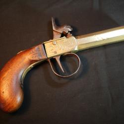 MARINE pistolet coffre en bronze chien forme tête d'animal (chien de mer) calibre 11 mm HER24COF002