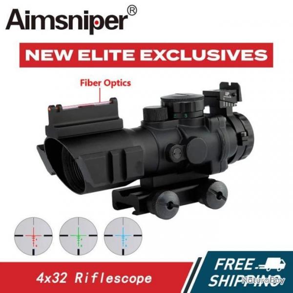 AIMSNIPER VISEUR TACTIQUE RETICULE LUMINEUX 4x32 PAIEMENT EN 3 OU FOIS