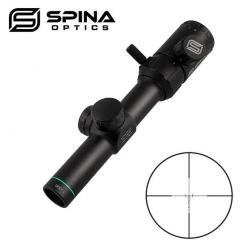 SPINA OPTICS 1-4x20 rouge vert éclairé télémètre Mil Dot réticule