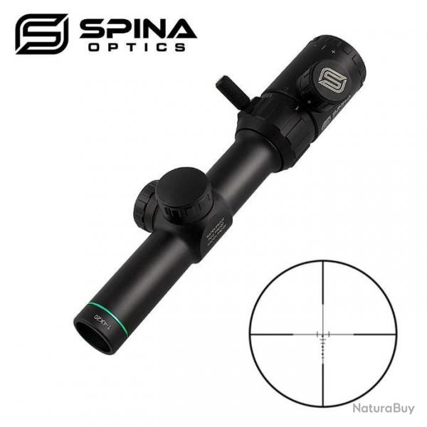 SPINA OPTICS 1-4x20 rouge vert clair tlmtre Mil Dot rticule