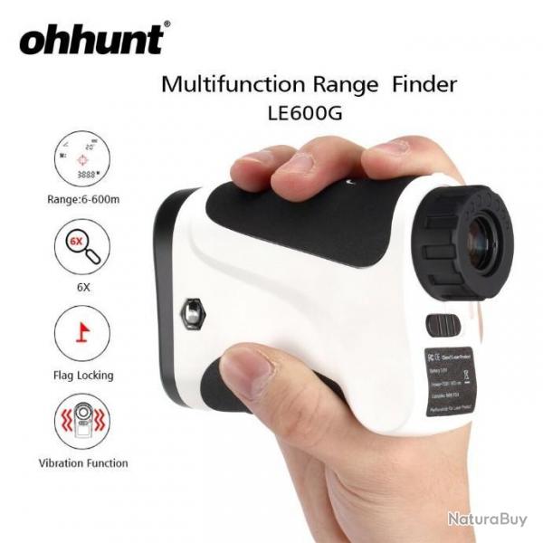 Ohhunt 6X 600M tlmtres Laser multifonction chasse tlmtre monoculaire