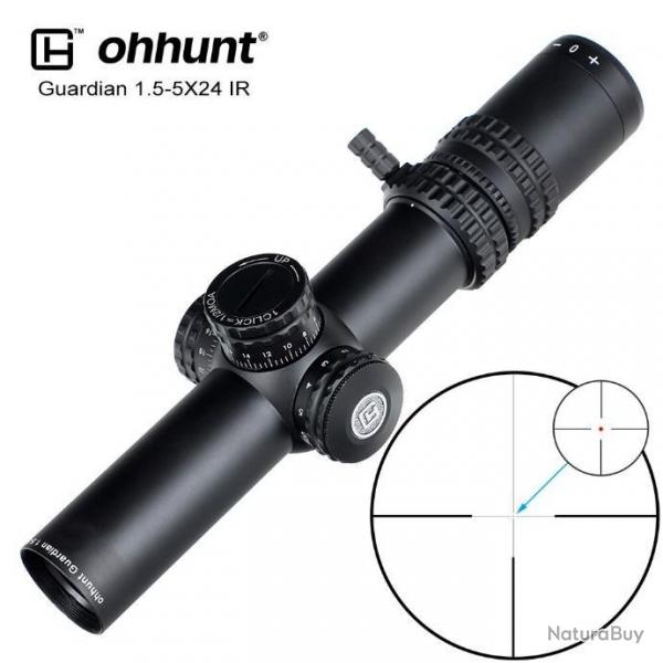 OHHUNT Lunette de chasse LR 1.5-5x24 IR -