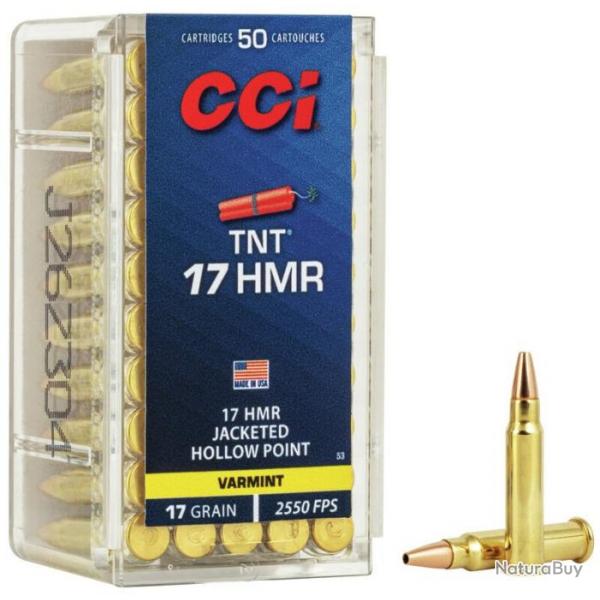 CCI 17 Hmr TNT Jacketed Hollow Point x50