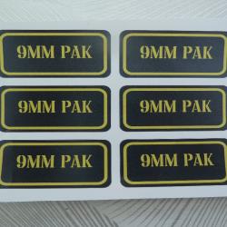 Stickers caisse à munition # 9mm PAK