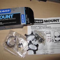 colliers fixes WEAVER 1" SEE THRU MNT Rings 49513