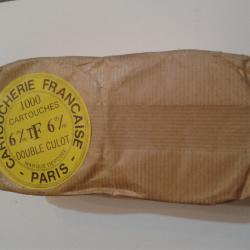 Rare Pack Non ouvert de 4 Boites de 250 cartouches 6 mm doubles culots Cartoucherie Française