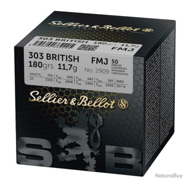 1 boites neuve de 50 cartouches sellier bellot cal 303 british, 180 grains , FMJ