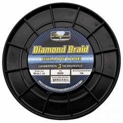 Tresse Diamond Braid Hollow Core Generation 3 Bleu 80lb 2750 m (3000 Yds)