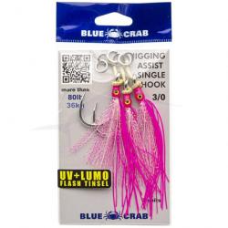 Blue Crab Jigging Assist Single Hook Rose 3/0