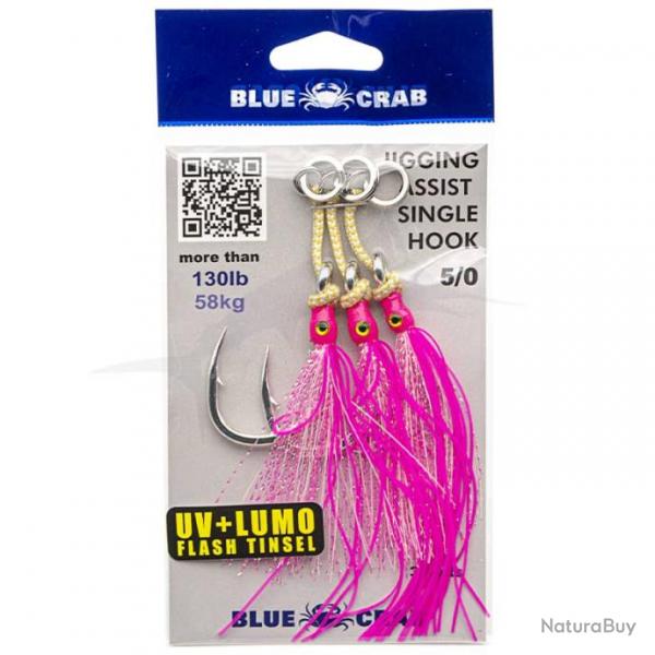 Blue Crab Jigging Assist Single Hook Rose 5/0