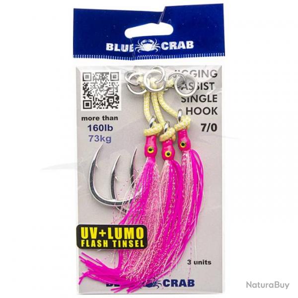 Blue Crab Jigging Assist Single Hook Rose 7/0