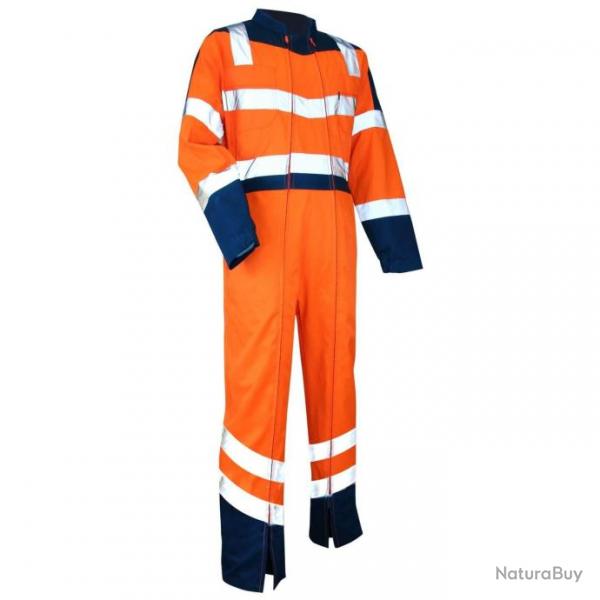 Combinaison LMA 4080 Vigilance taille 5 haute visibilit double fermeture bleu orange