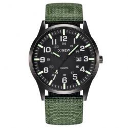Montre Bracelet Vert Style Militaire -