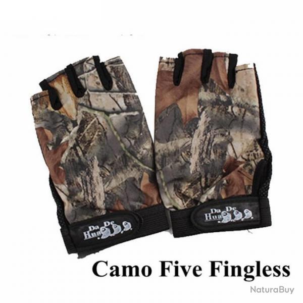 Gants de Chasse 5 doigts Camouflage -