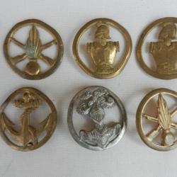 lot de 6 insignes de béret militaire français