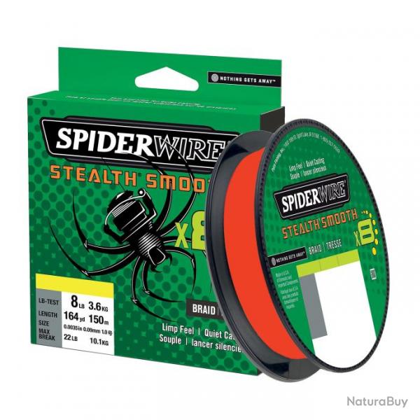 Tresse Spiderwire Stealth Smooth 8 Red 150M 12/100-10,3KG