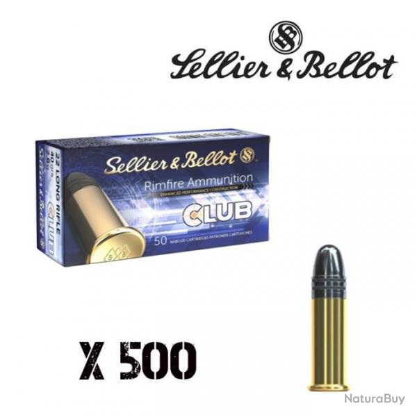 500 munitions sellier et bellot .22 lr CLUB 40 grains 