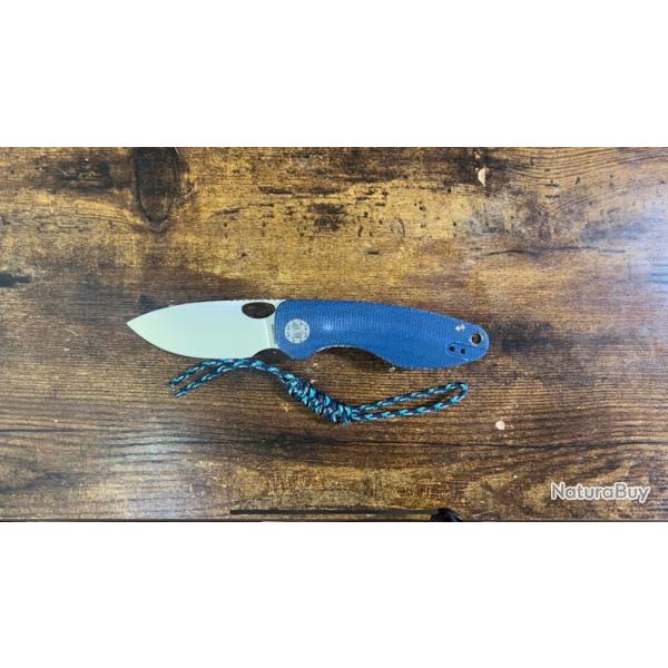 Couteau Vosteed Acorn Blue Manche Micarta Lame Acier 14C28N Linerlock Clip IKBS VOSA3301